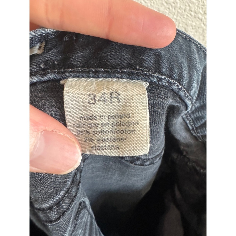 John Varvatos Jeans Mens 34 Black Slim Straight Fit Denim Pants Western - Picture 5 of 12